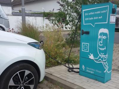 Bild vergr&ouml;&szlig;ern: Lades�ule f�r Elektrofahrzeuge