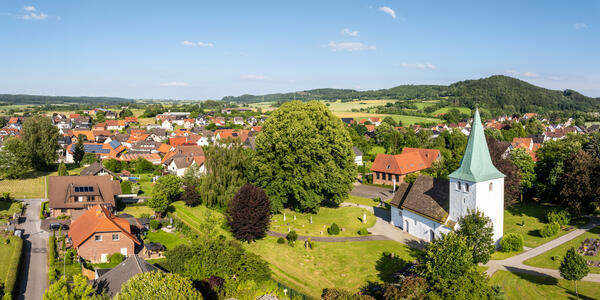 Bild vergr&ouml;&szlig;ern: Tausendj�hrige Linde in Elbrinxen