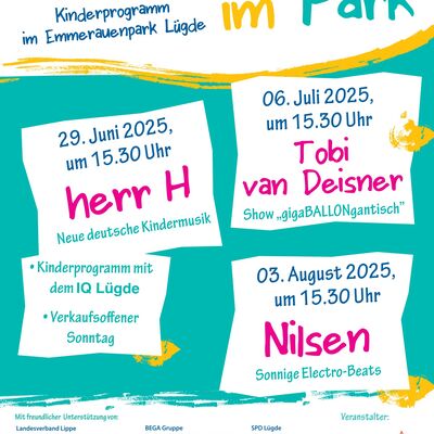 Plakat Sonntags im Park 2025