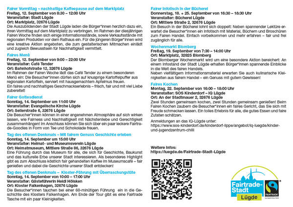 Bild vergr&ouml;&szlig;ern: Faire Woche 2025 Flyer R�ckseite