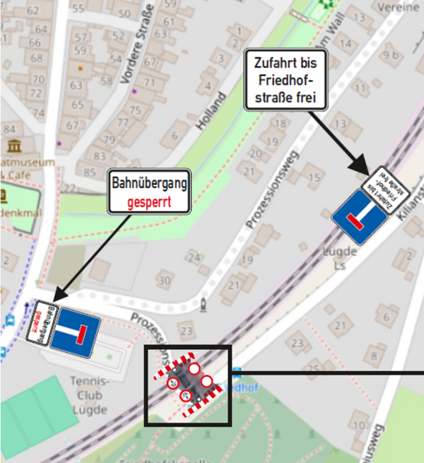 Bild vergr&ouml;&szlig;ern: Sperrung Bahn�bergang