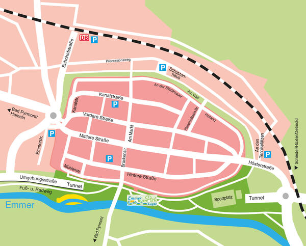 Bild vergr&ouml;&szlig;ern: Parkpl�tze in der Altstadt L�gde